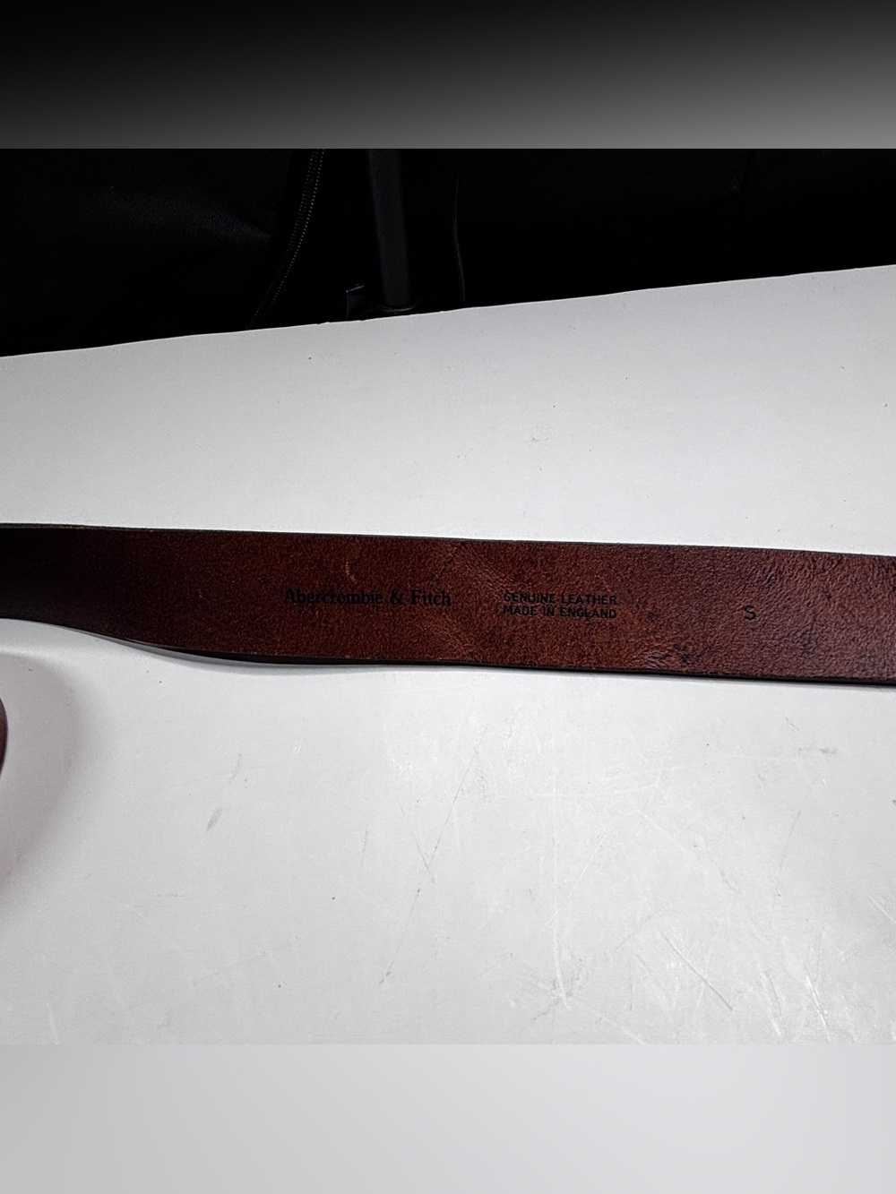 Vintage Abercrombie & Fitch Brown Leather Belt  Rustic Western Floral England - Picture 8 of 11